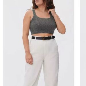 Everlane Cozy Stretch Tank NWT Dark Grey